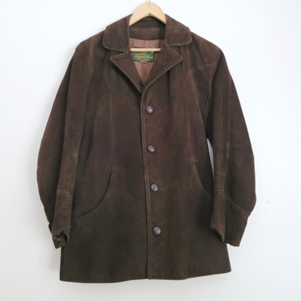 Vintage Genuine Suede Brown Lined Jacket - S